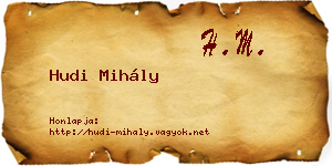 Hudi Mihály névjegykártya