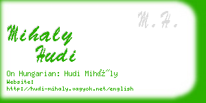 mihaly hudi business card